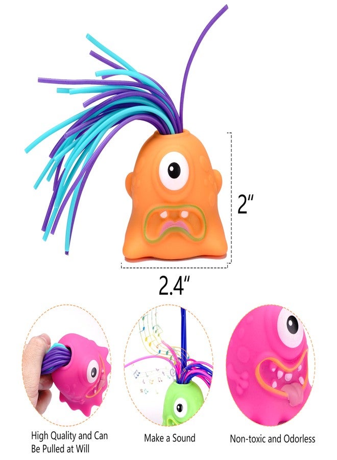 Sepco 6PCS Light Up Pulling Hair Screaming Monster Flashing Anti-Anxiety Fatigue Toy for Kids Adults Stress Relief - Image 2